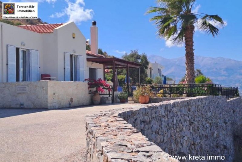 Kokkino Chorio Kreta, Kokkino Chorio eingeschossige Doppelhausvilla mit Pool und atemberaubendem Meerblick Haus kaufen
